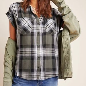 Maeve Eleanor plaid button down top (Anthro)
